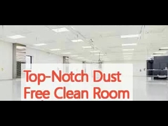 Υψηλής ποιότητας καθαρό δωμάτιο χωρίς σκόνη με μέση ταχύτητα ανέμου 0,3-0,5 m/s και εποξικό πάτωμα