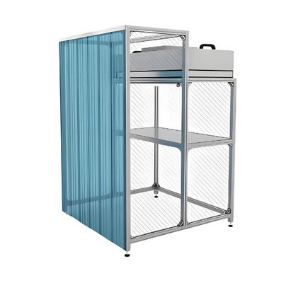 Προσαρμόσιμη ροή αέρα Καθαρό δωμάτιο Booth με 99,99% 0,3um πορώστικη και κρύο ρολό χάλυβα / ανοξείδωτο χάλυβα υλικό σώματος